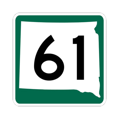 SD 61 (South Dakota) (Road Sign) STICKER Vinyl Kiss-Cut Decal 6 Inch White - The Sticker Space