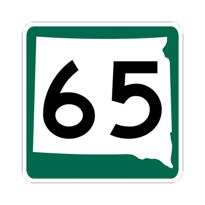 SD 65 (South Dakota) (Road Sign) STICKER Vinyl Kiss-Cut Decal 3 Inch White - The Sticker Space