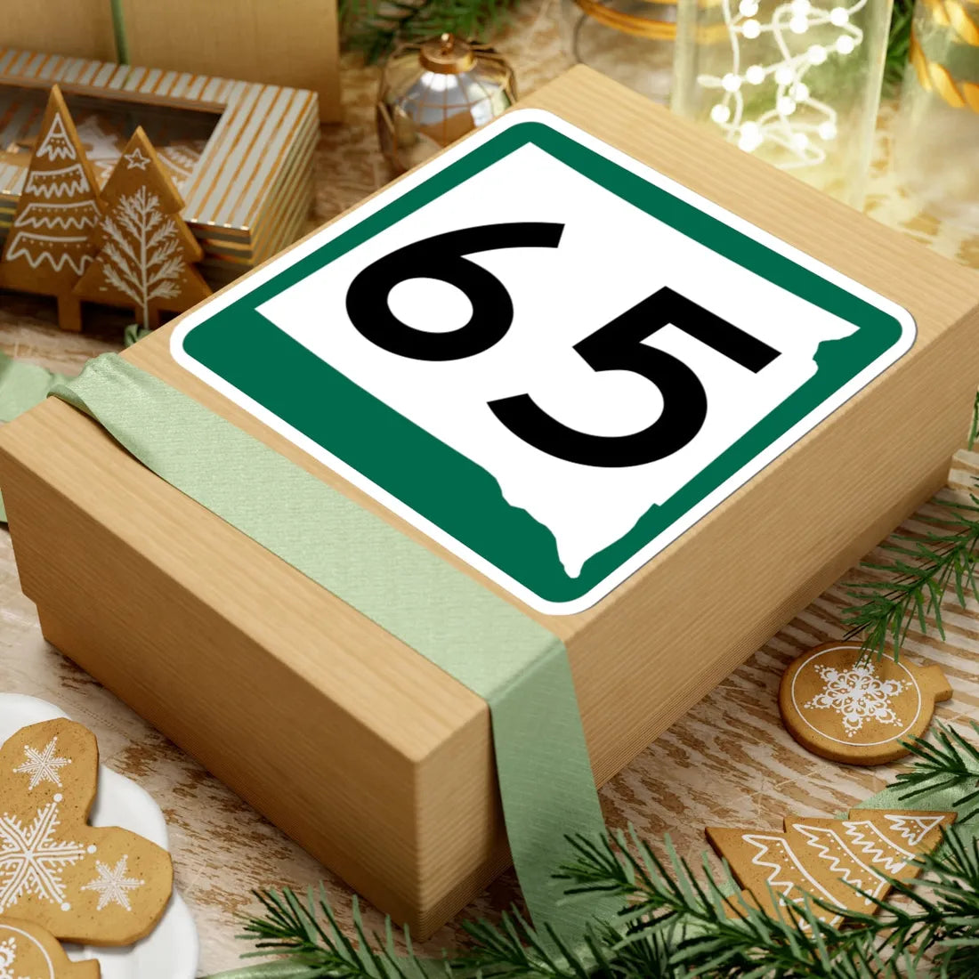 SD 65 (South Dakota) (Road Sign) STICKER Vinyl Kiss-Cut Decal - The Sticker Space