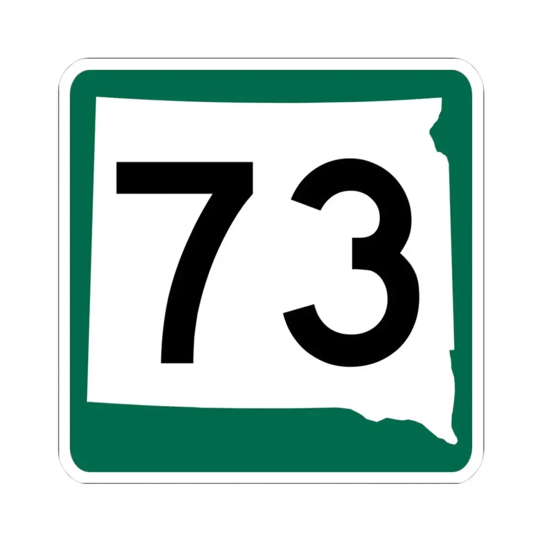 SD 73 (South Dakota) (Road Sign) STICKER Vinyl Kiss-Cut Decal 3 Inch White - The Sticker Space