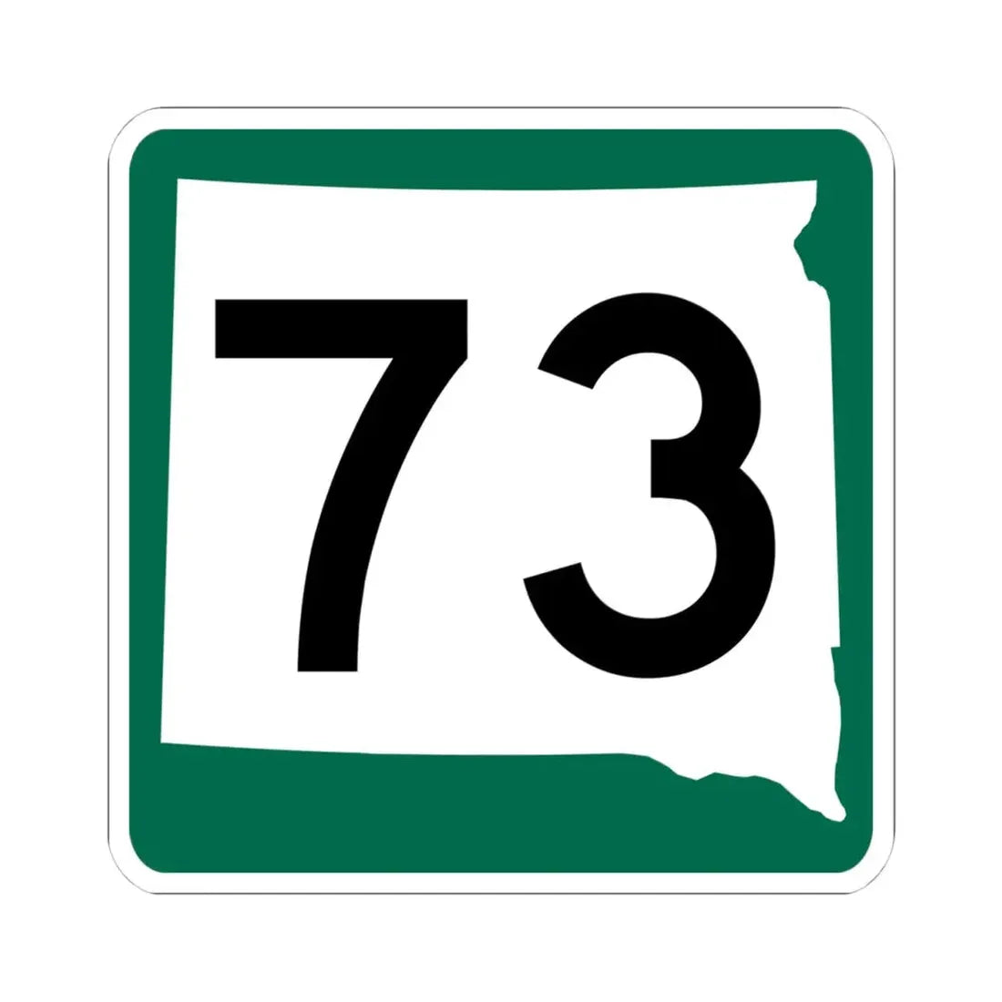 SD 73 (South Dakota) (Road Sign) STICKER Vinyl Kiss-Cut Decal 4 Inch White - The Sticker Space