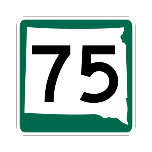 SD 75 (South Dakota) (Road Sign) STICKER Vinyl Kiss-Cut Decal 2 Inch White - The Sticker Space