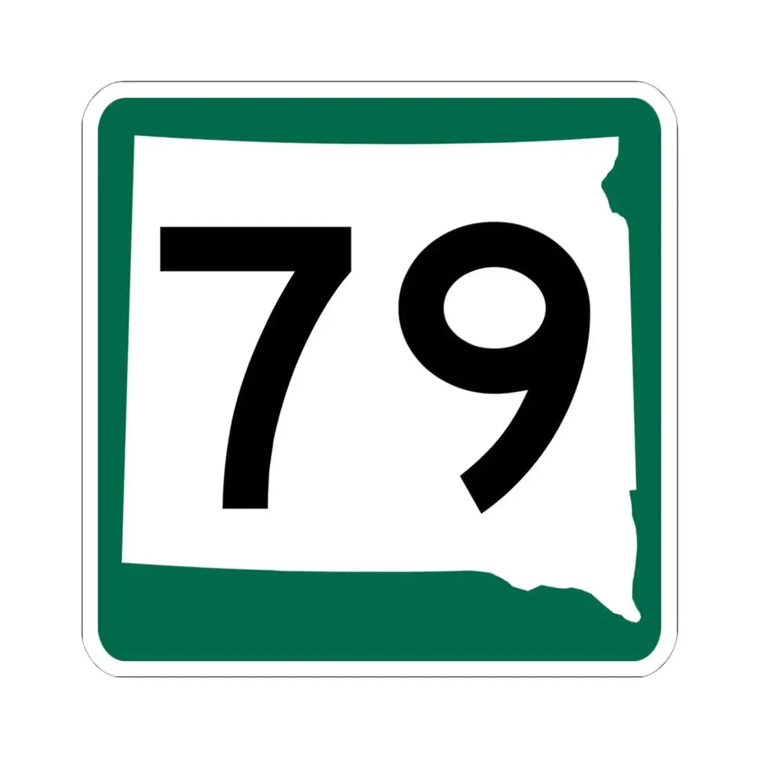SD 79 (South Dakota) (Road Sign) STICKER Vinyl Kiss-Cut Decal 6 Inch White - The Sticker Space