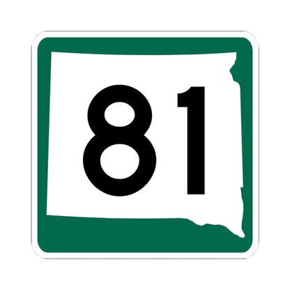 SD 81 (South Dakota) (Road Sign) STICKER Vinyl Kiss-Cut Decal 3 Inch White - The Sticker Space