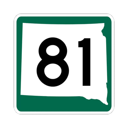 SD 81 (South Dakota) (Road Sign) STICKER Vinyl Kiss-Cut Decal 6 Inch White - The Sticker Space