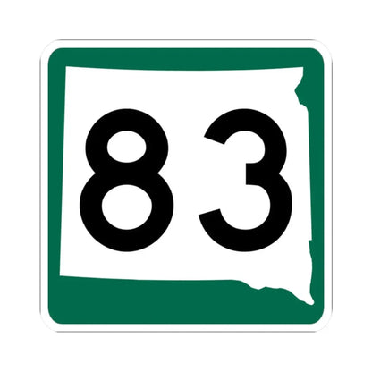 SD 83 (South Dakota) (Road Sign) STICKER Vinyl Kiss-Cut Decal 2 Inch White - The Sticker Space