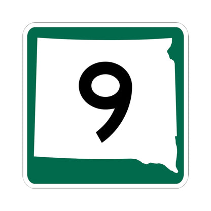 SD 9 (South Dakota) (Road Sign) STICKER Vinyl Kiss-Cut Decal 6 Inch White - The Sticker Space