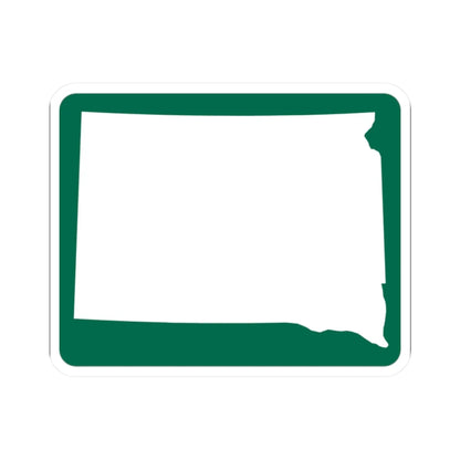 SD Blank-3d (South Dakota) (Road Sign) STICKER Vinyl Kiss-Cut Decal 2 Inch White - The Sticker Space
