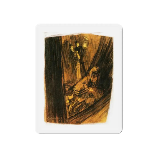 Sea Jade by Phyllis A Whitney, Woman magazine, 1965 (Magazine Illustration) Refrigerator Magnet 6 Inch Die-Cut - The Sticker Space