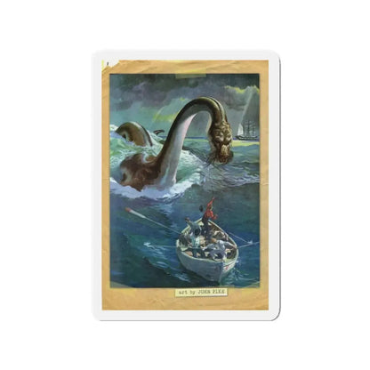 Sea Monster (Magazine Illustration) Refrigerator Magnet 3 Inch Die-Cut - The Sticker Space