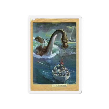 Sea Monster (Magazine Illustration) Refrigerator Magnet 4 Inch Die-Cut - The Sticker Space