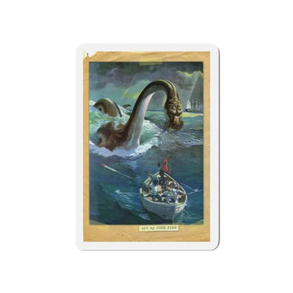 Sea Monster (Magazine Illustration) Refrigerator Magnet 5 Inch Die-Cut - The Sticker Space