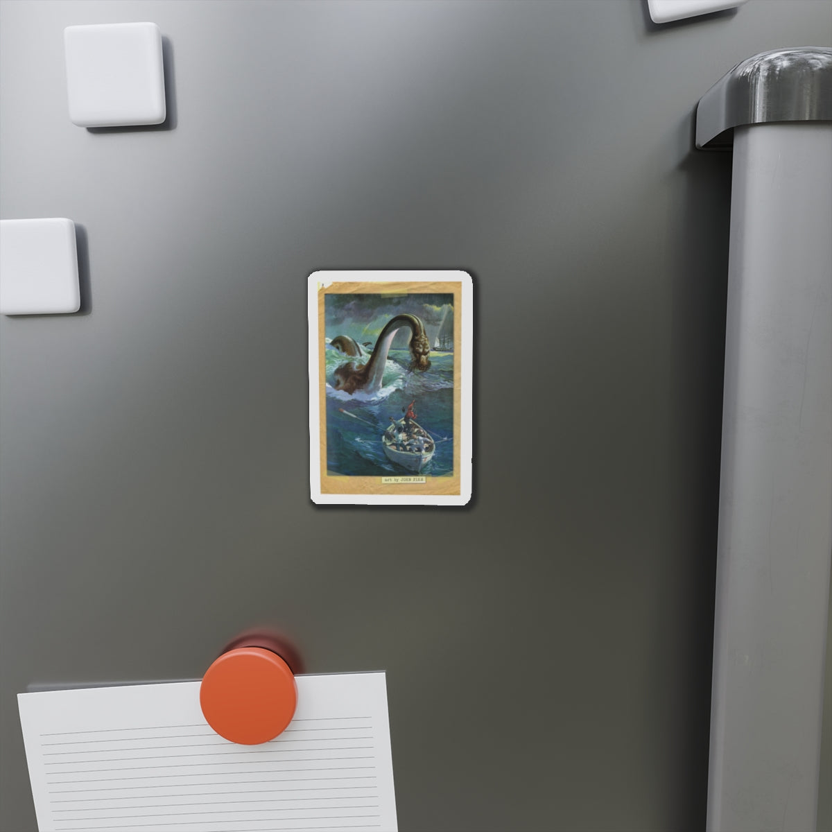 Sea Monster (Magazine Illustration) Refrigerator Magnet-The Sticker Space