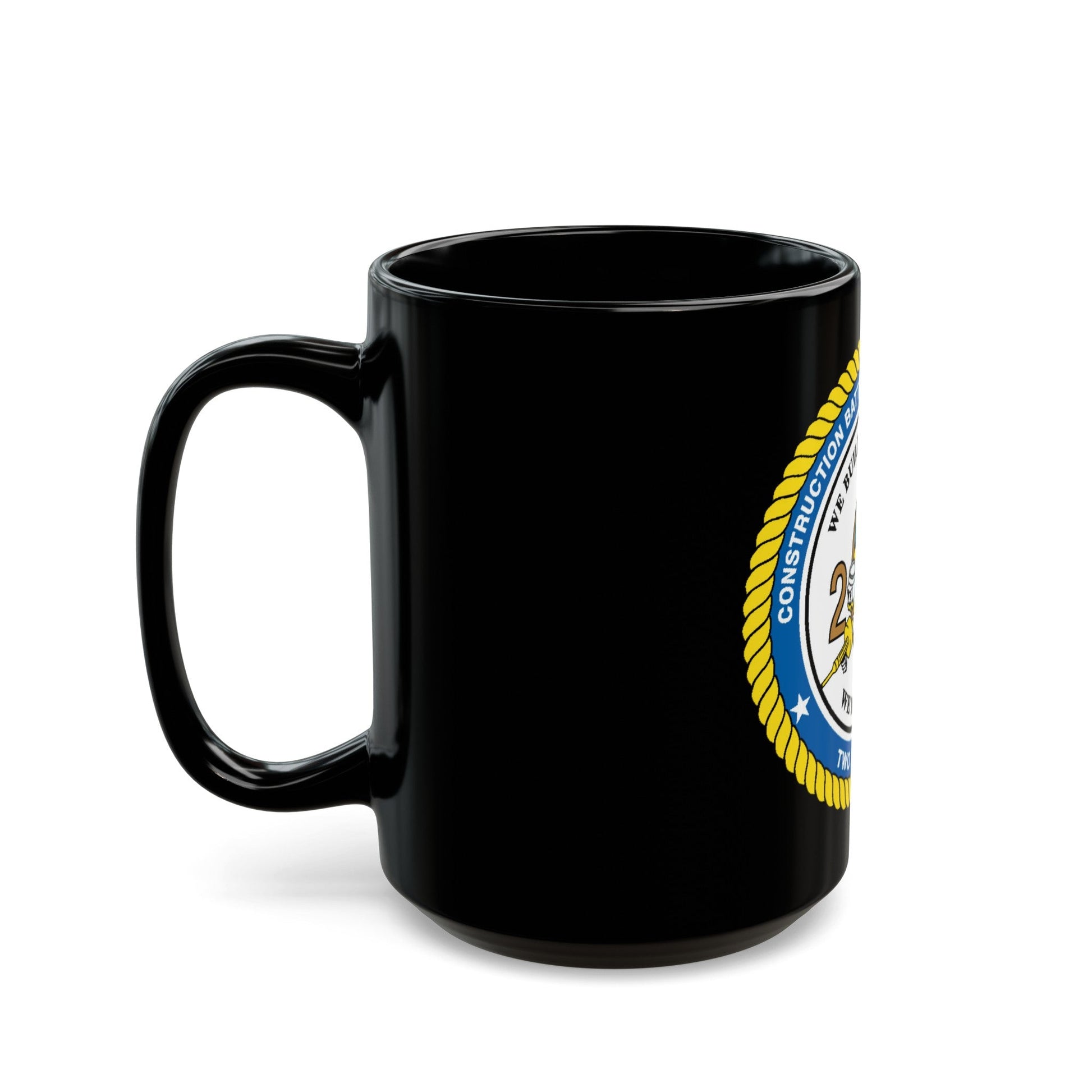 Seabee Unit 202 CBMU 202 (U.S. Navy) Black Coffee Mug-The Sticker Space