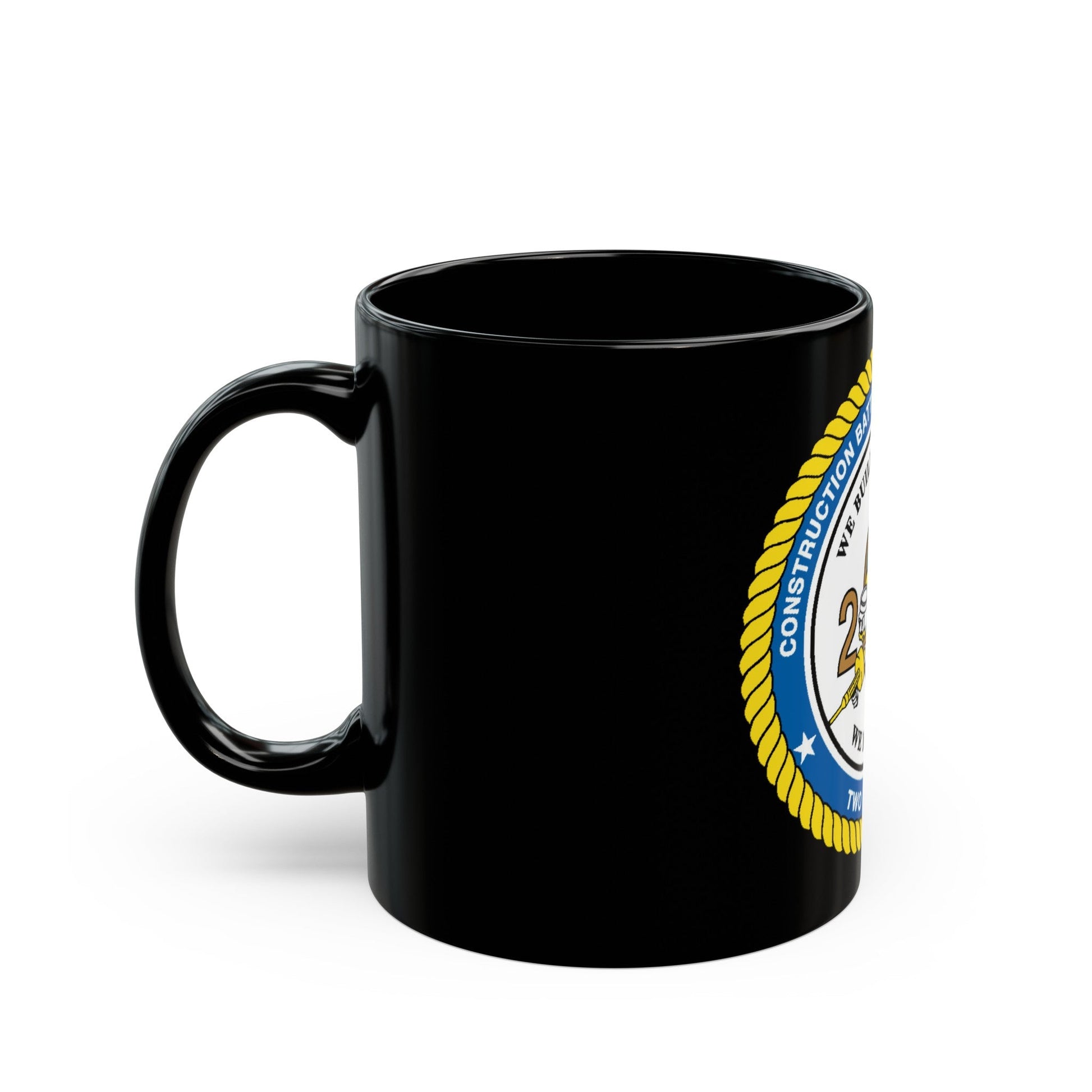 Seabee Unit 202 CBMU 202 (U.S. Navy) Black Coffee Mug-The Sticker Space