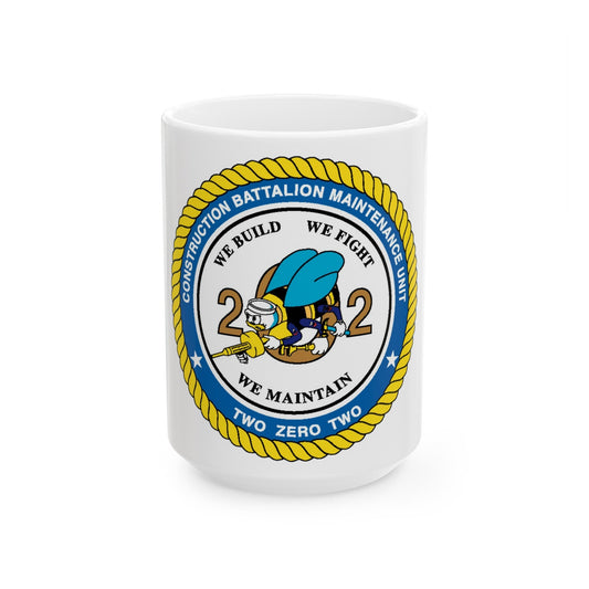 Seabee Unit 202 CBMU 202 (U.S. Navy) White Coffee Mug-15oz-The Sticker Space