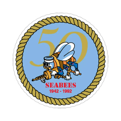 Seabees 50th (U.S. Navy) STICKER Vinyl Die-Cut Decal 2 Inch - The Sticker Space