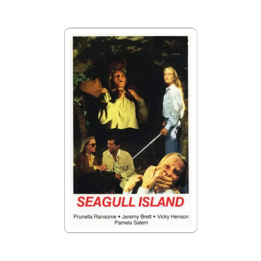 SEAGULL ISLAND 1982 Movie Poster - STICKER Vinyl Kiss-Cut Decal 2 Inch White - The Sticker Space