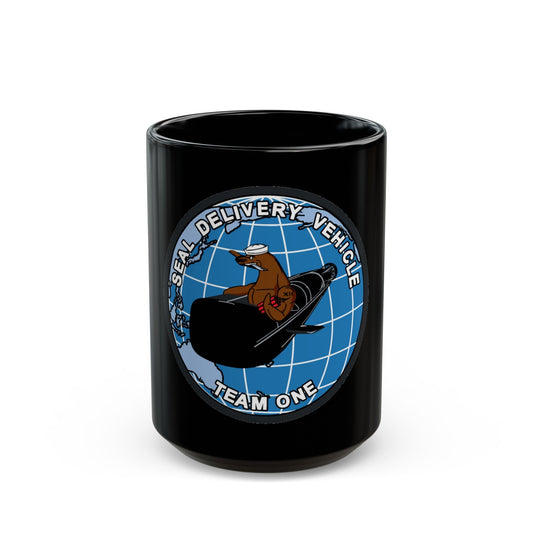 Seal Delivery Vehicle TEAM ONE (U.S. Navy) Black Coffee Mug-15oz-The Sticker Space