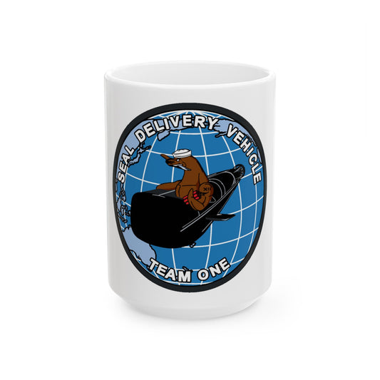 Seal Delivery Vehicle TEAM ONE (U.S. Navy) White Coffee Mug-15oz-The Sticker Space