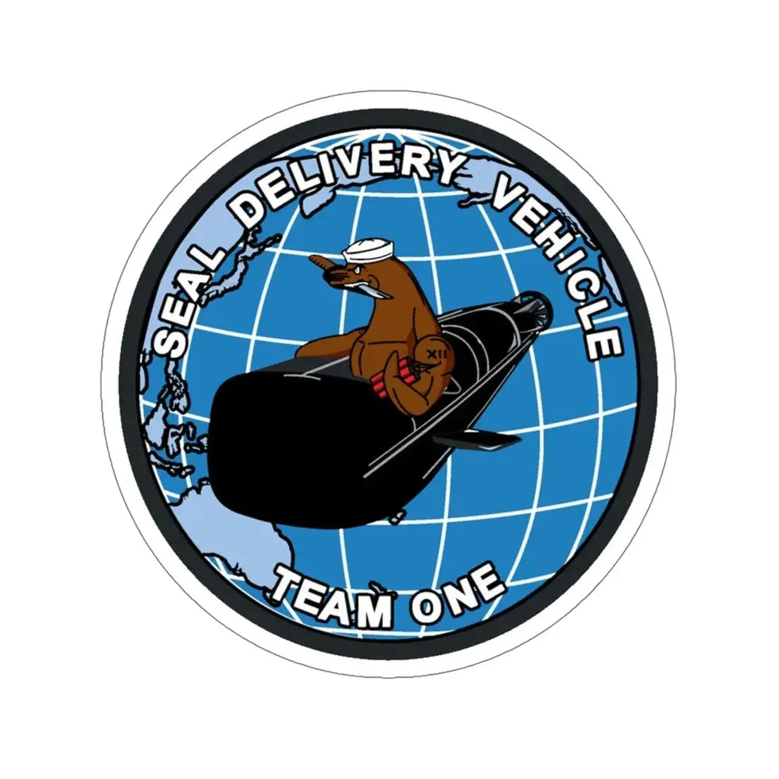 Seal Delivery Vehicle TEAM ONE (U.S. Navy) STICKER Vinyl Die-Cut Decal 6 Inch - The Sticker Space