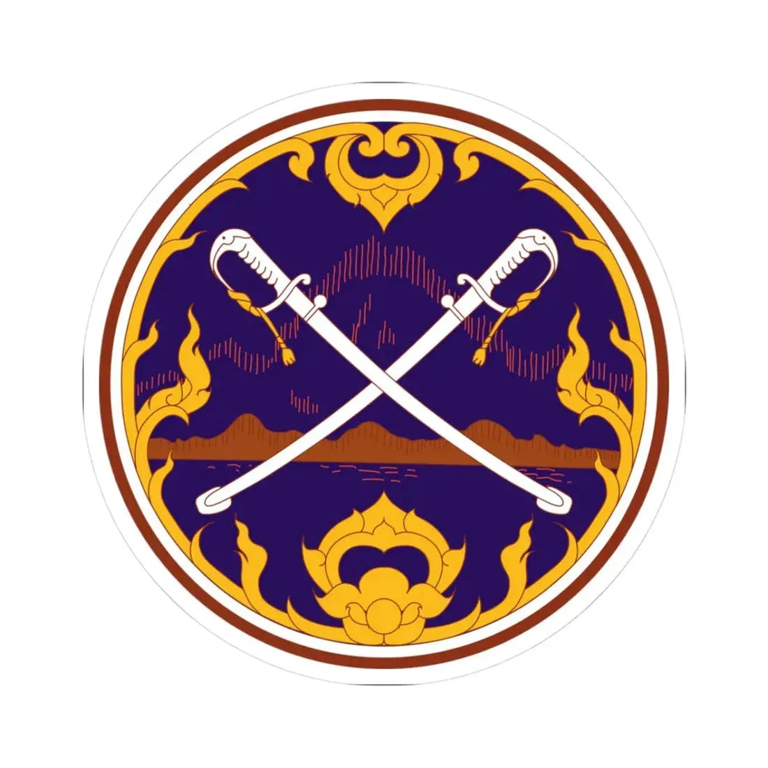 Seal Krabi - colored (Thailand) STICKER Vinyl Kiss-Cut Decal 3 Inch White - The Sticker Space