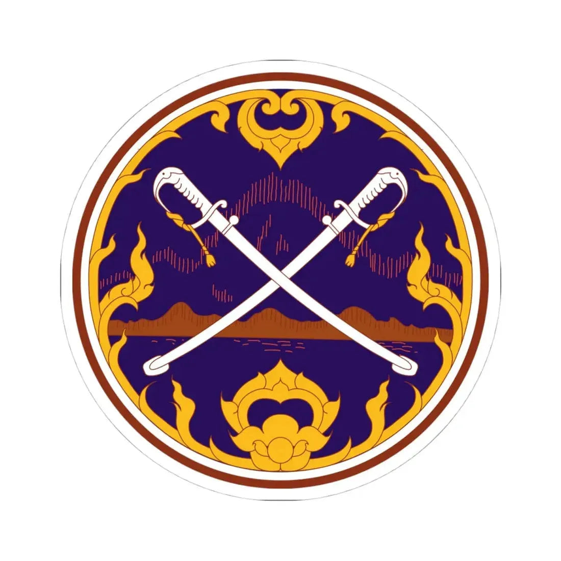 Seal Krabi - colored (Thailand) STICKER Vinyl Kiss-Cut Decal 4 Inch White - The Sticker Space