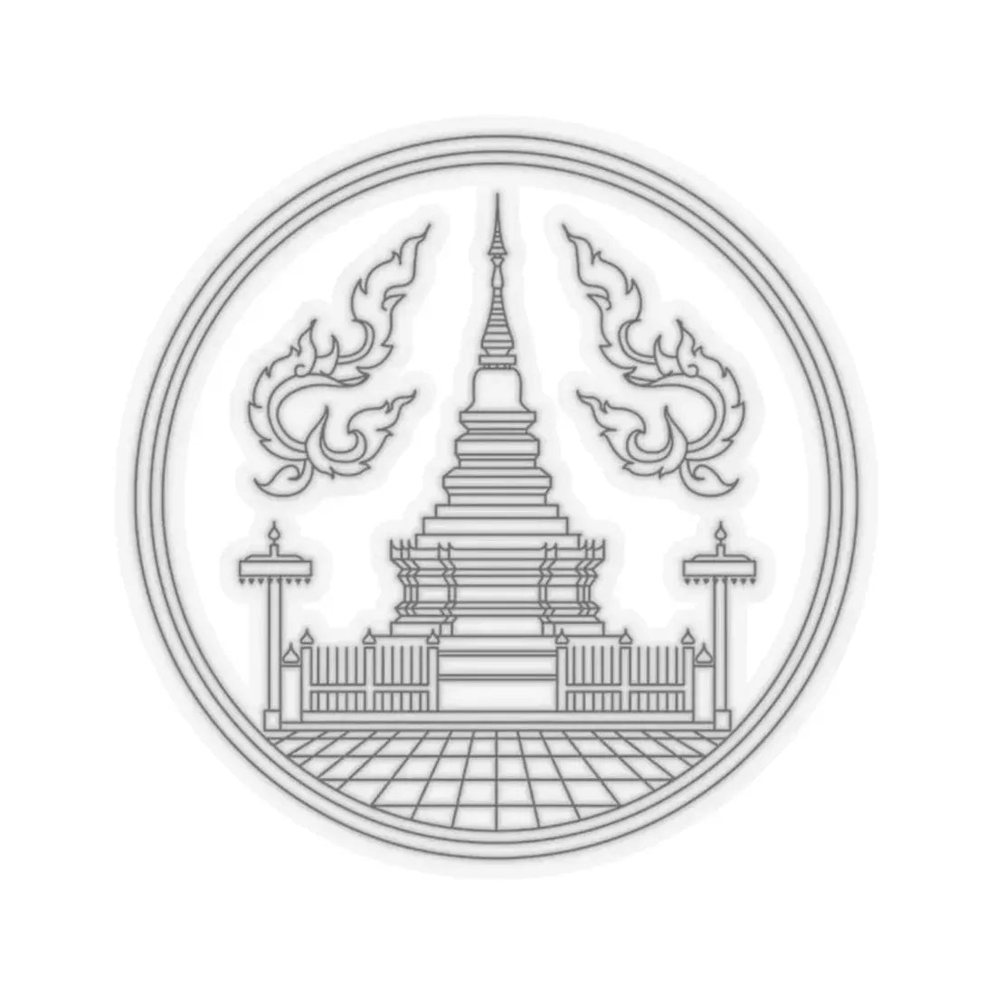 Seal Lamphun (Thailand) STICKER Vinyl Kiss-Cut Decal 2 Inch Transparent - The Sticker Space