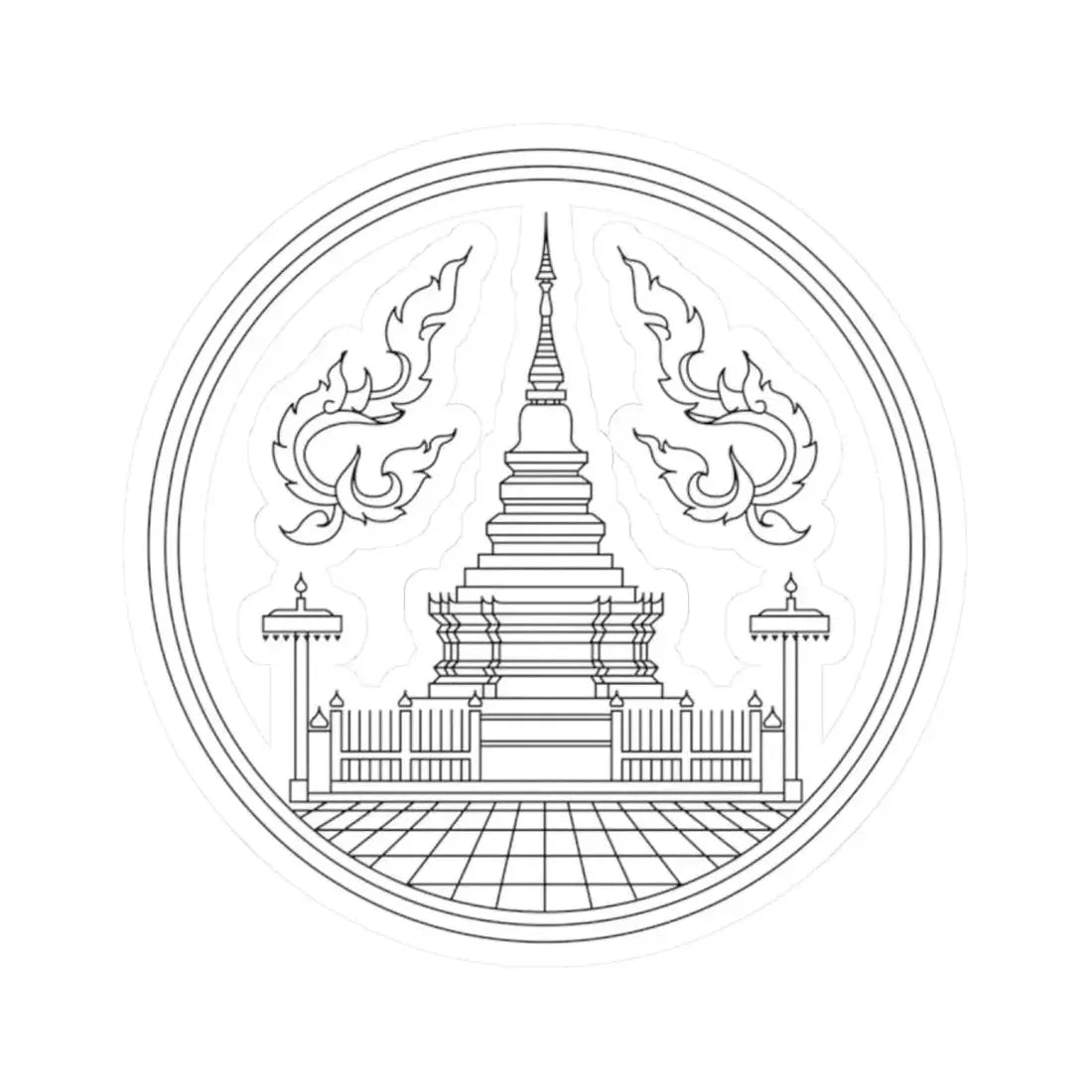 Seal Lamphun (Thailand) STICKER Vinyl Kiss-Cut Decal 2 Inch White - The Sticker Space