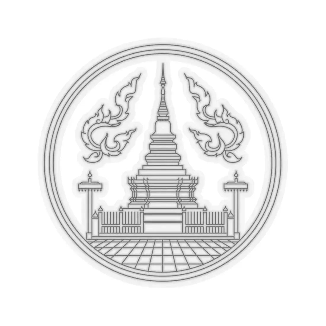 Seal Lamphun (Thailand) STICKER Vinyl Kiss-Cut Decal 3 Inch Transparent - The Sticker Space