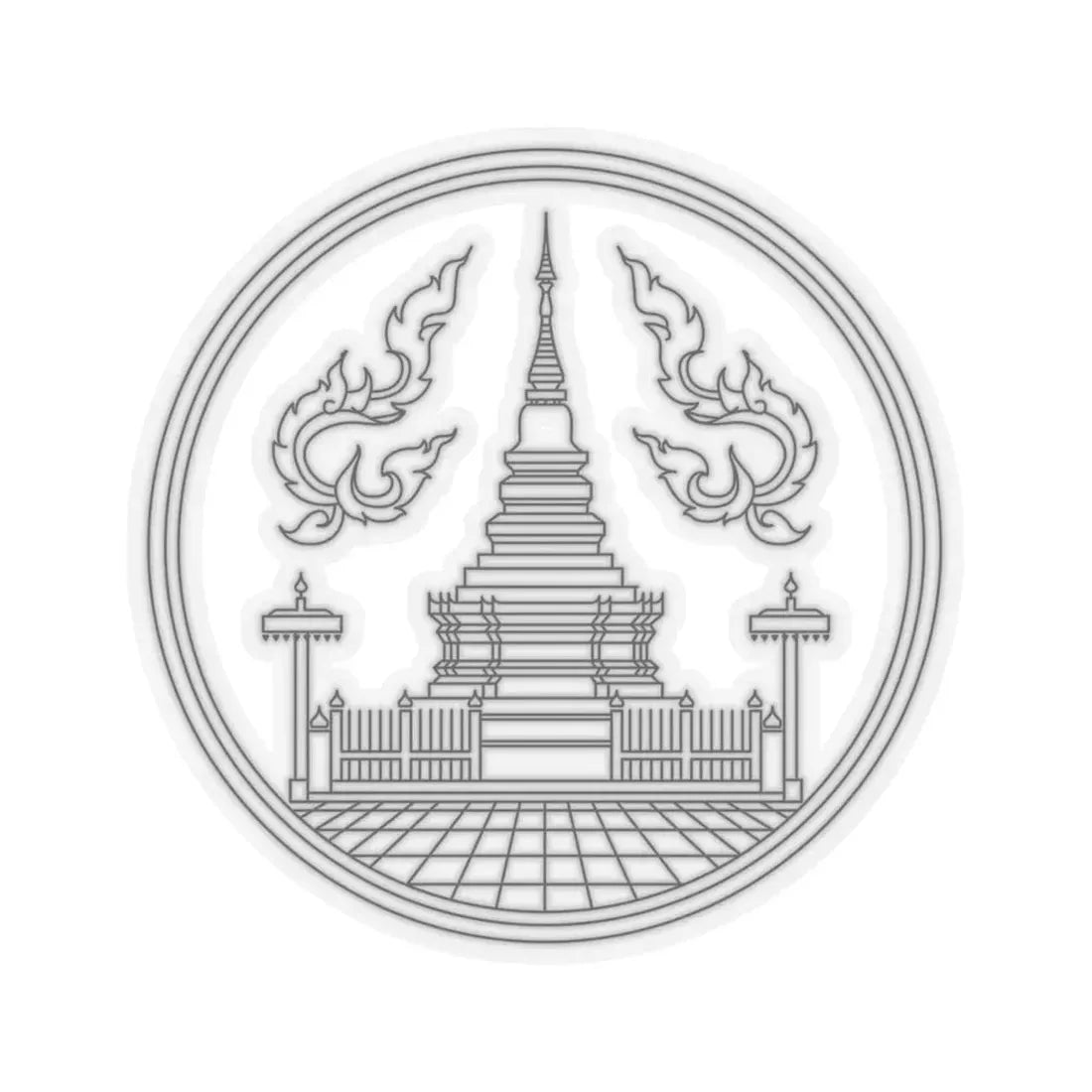 Seal Lamphun (Thailand) STICKER Vinyl Kiss-Cut Decal 4 Inch Transparent - The Sticker Space