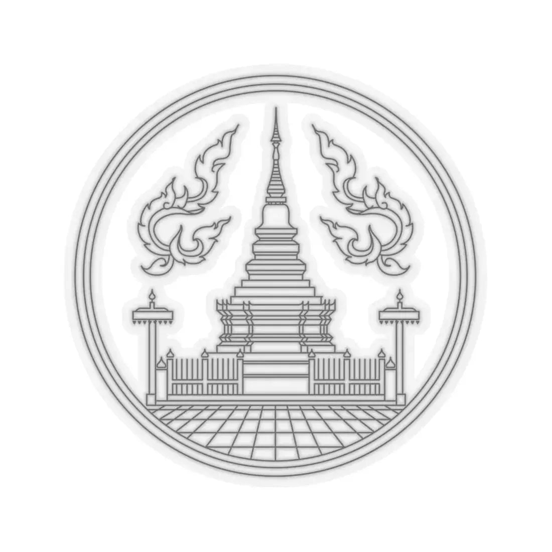 Seal Lamphun (Thailand) STICKER Vinyl Kiss-Cut Decal 6 Inch Transparent - The Sticker Space