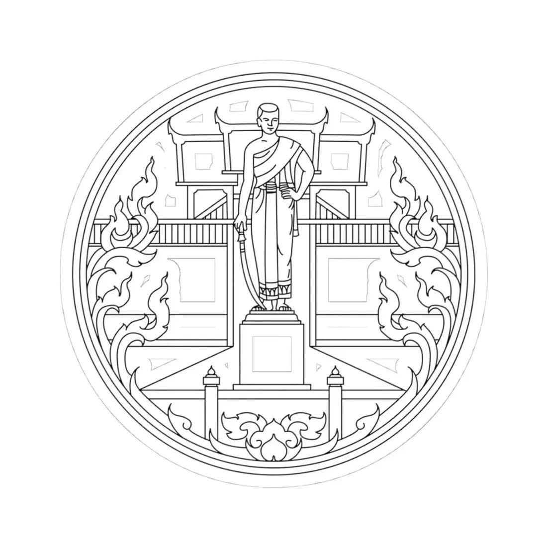 Seal Nakhon Ratchasima (Thailand) STICKER Vinyl Kiss-Cut Decal 4 Inch White - The Sticker Space