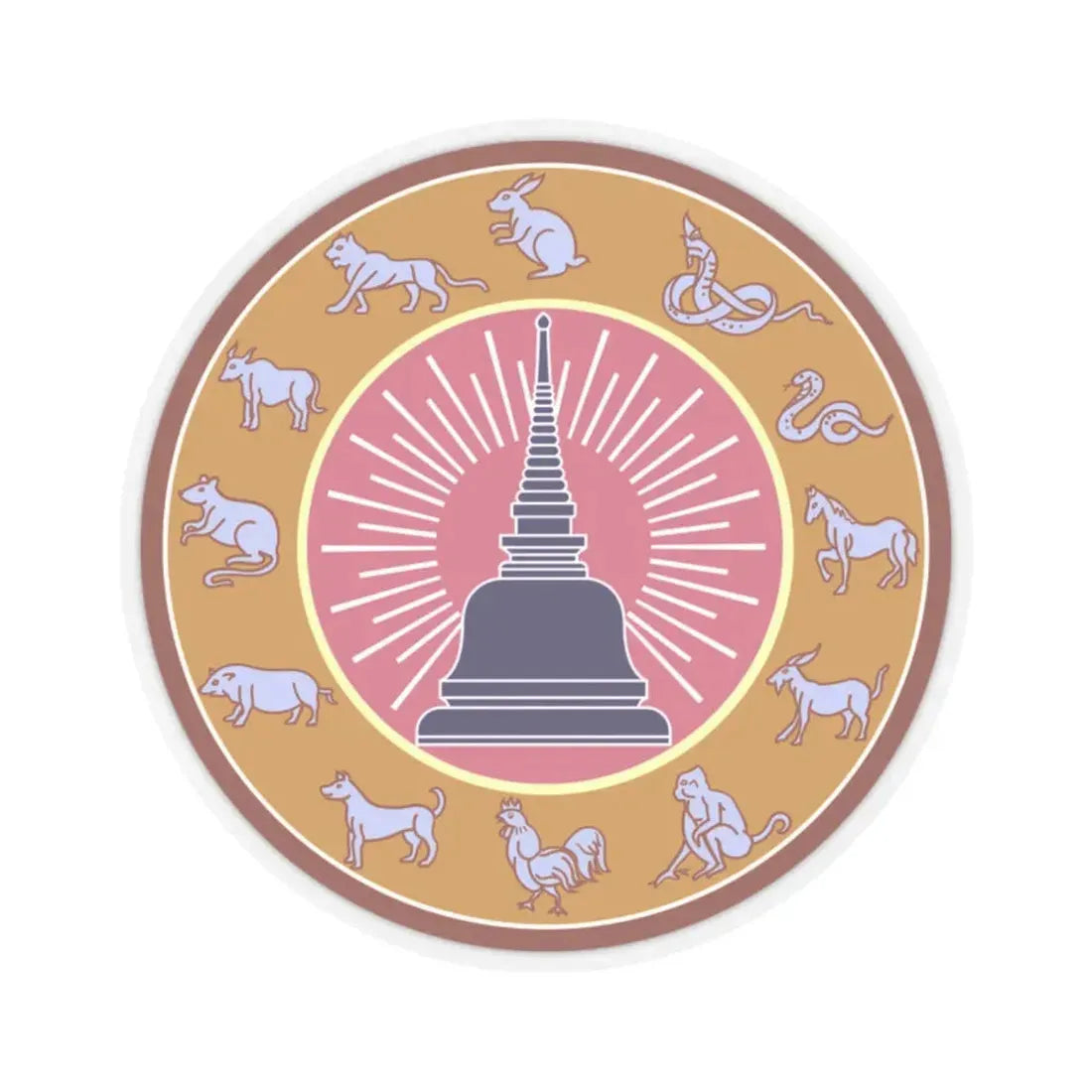 Seal Nakhon Si Thammarat - colour (Thailand) STICKER Vinyl Kiss-Cut Decal 2 Inch Transparent - The Sticker Space