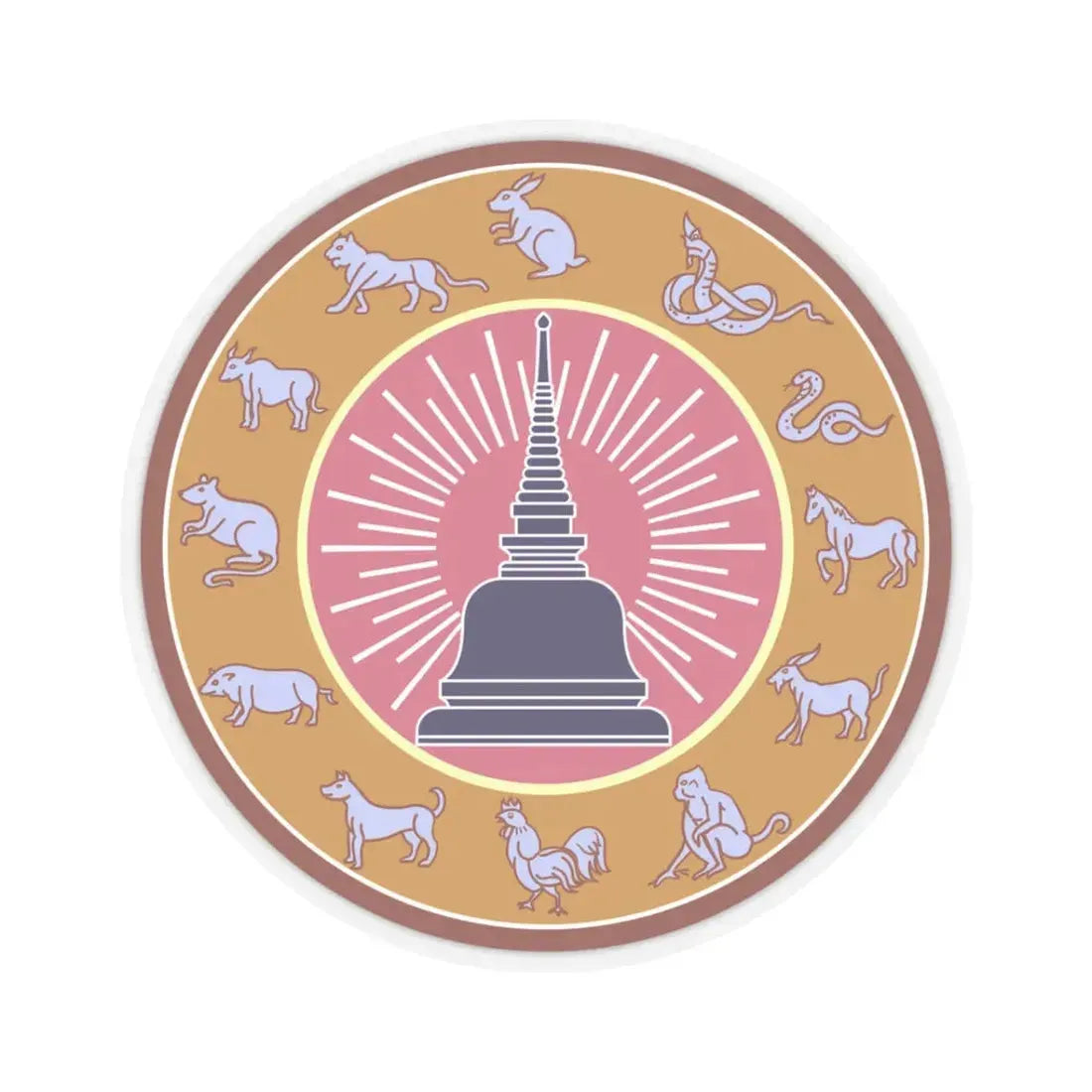 Seal Nakhon Si Thammarat - colour (Thailand) STICKER Vinyl Kiss-Cut Decal 3 Inch Transparent - The Sticker Space