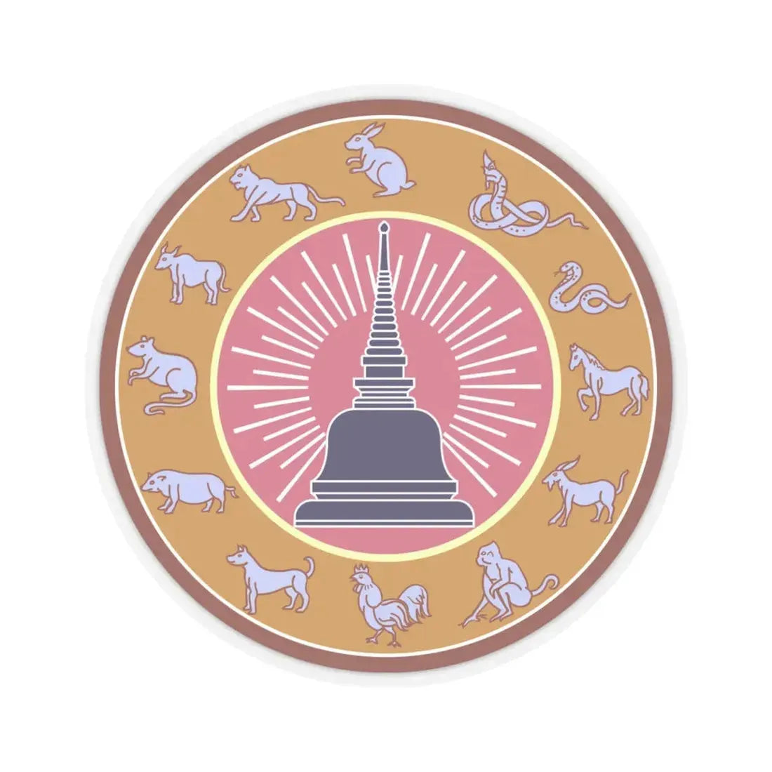 Seal Nakhon Si Thammarat - colour (Thailand) STICKER Vinyl Kiss-Cut Decal 4 Inch Transparent - The Sticker Space