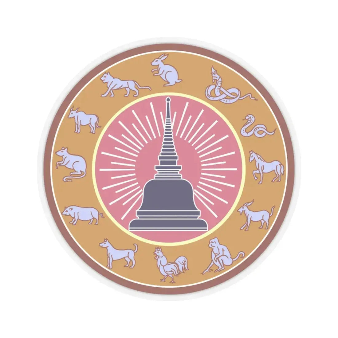 Seal Nakhon Si Thammarat - colour (Thailand) STICKER Vinyl Kiss-Cut Decal 6 Inch Transparent - The Sticker Space