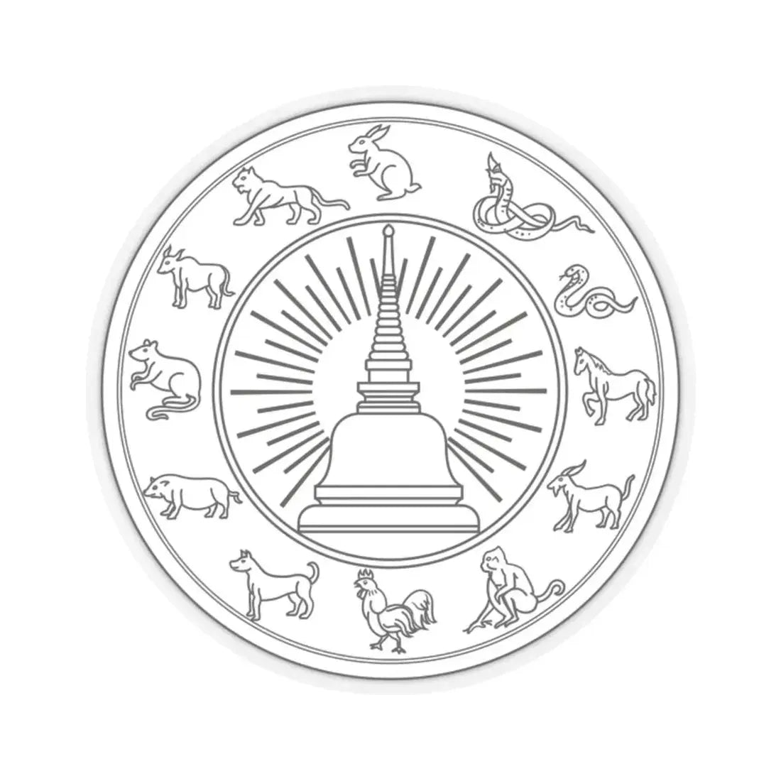 Seal Nakhon Si Thammarat (Thailand) STICKER Vinyl Kiss-Cut Decal 2 Inch Transparent - The Sticker Space