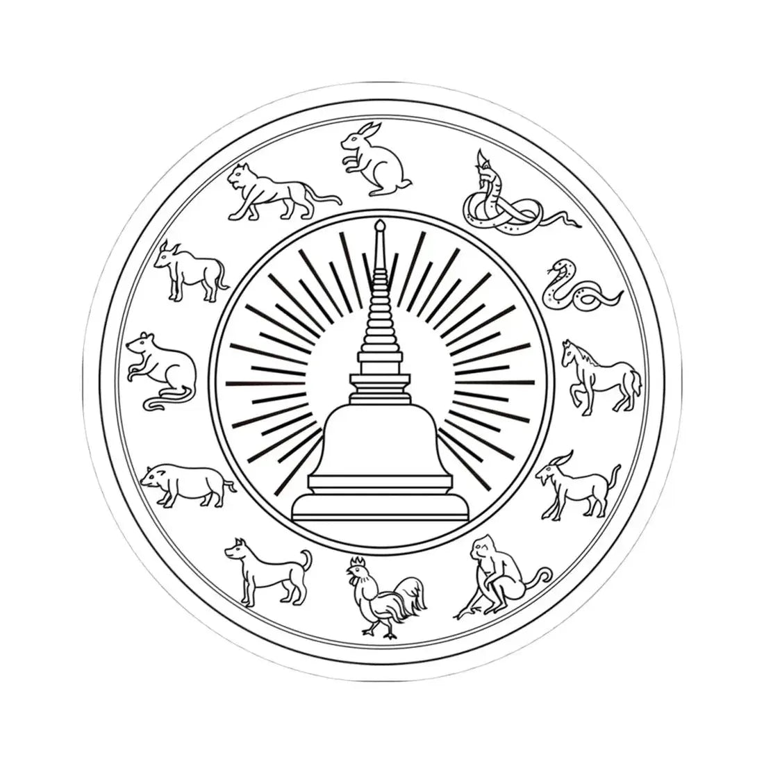 Seal Nakhon Si Thammarat (Thailand) STICKER Vinyl Kiss-Cut Decal 4 Inch White - The Sticker Space