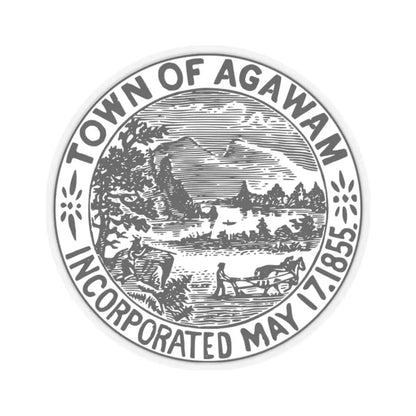Seal of Agawam Massachusetts (United States) STICKER Vinyl Kiss-Cut Decal 2 Inch Transparent - The Sticker Space