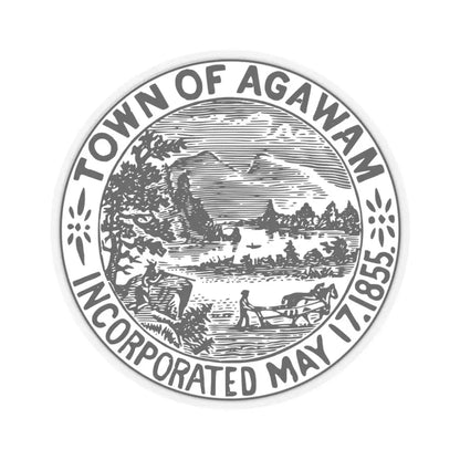 Seal of Agawam Massachusetts (United States) STICKER Vinyl Kiss-Cut Decal 3 Inch Transparent - The Sticker Space