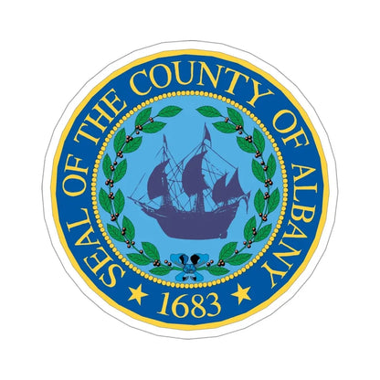 Seal of Albany County, New York USA STICKER Vinyl Die-Cut Decal 4 Inch - The Sticker Space