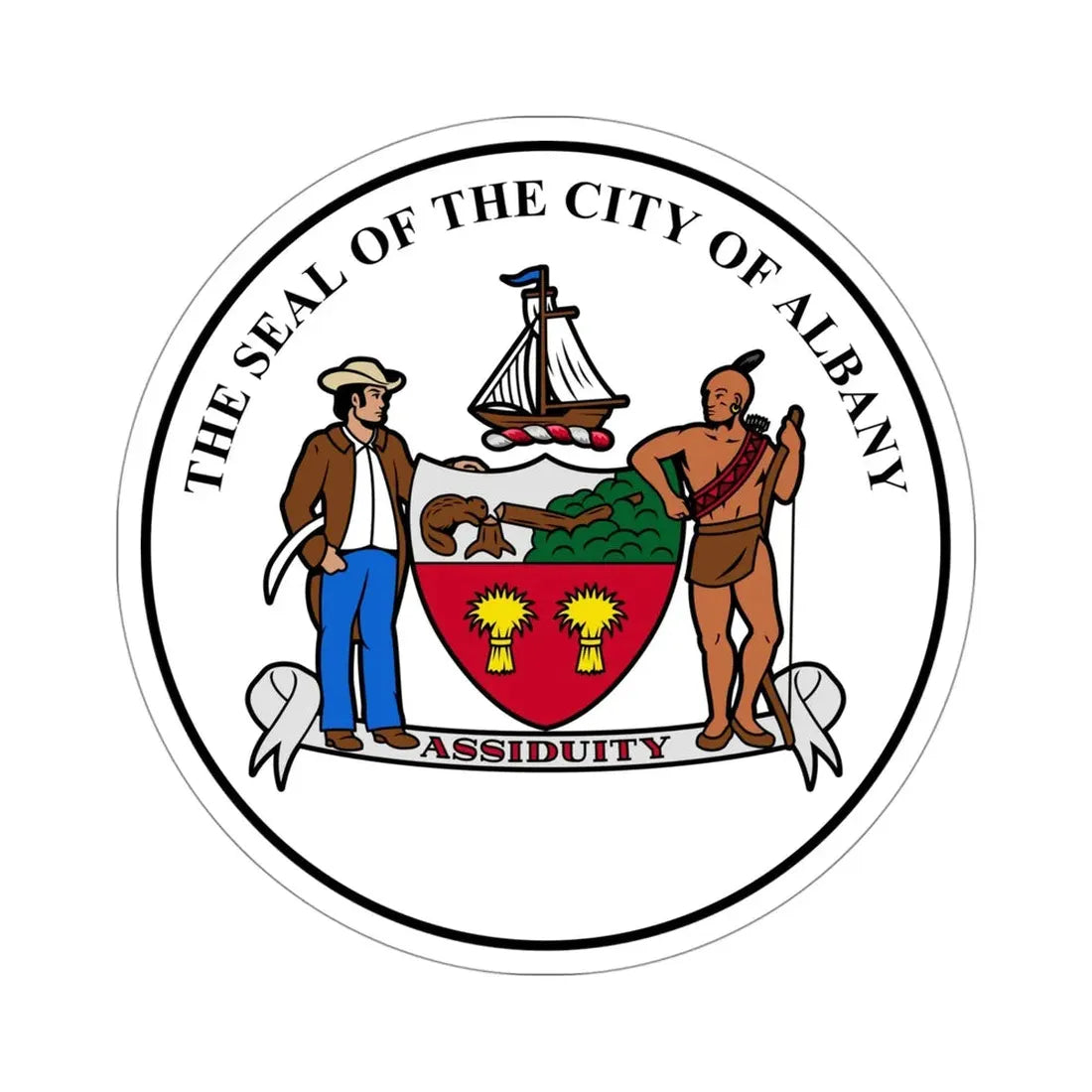 Seal of Albany, New York USA STICKER Vinyl Die-Cut Decal 4 Inch - The Sticker Space