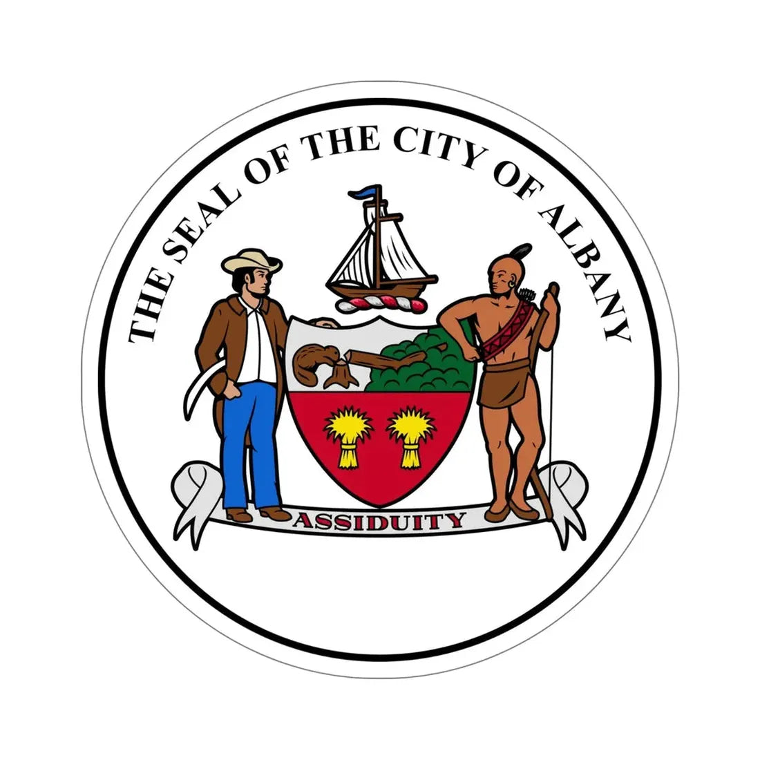 Seal of Albany, New York USA STICKER Vinyl Die-Cut Decal 6 Inch - The Sticker Space