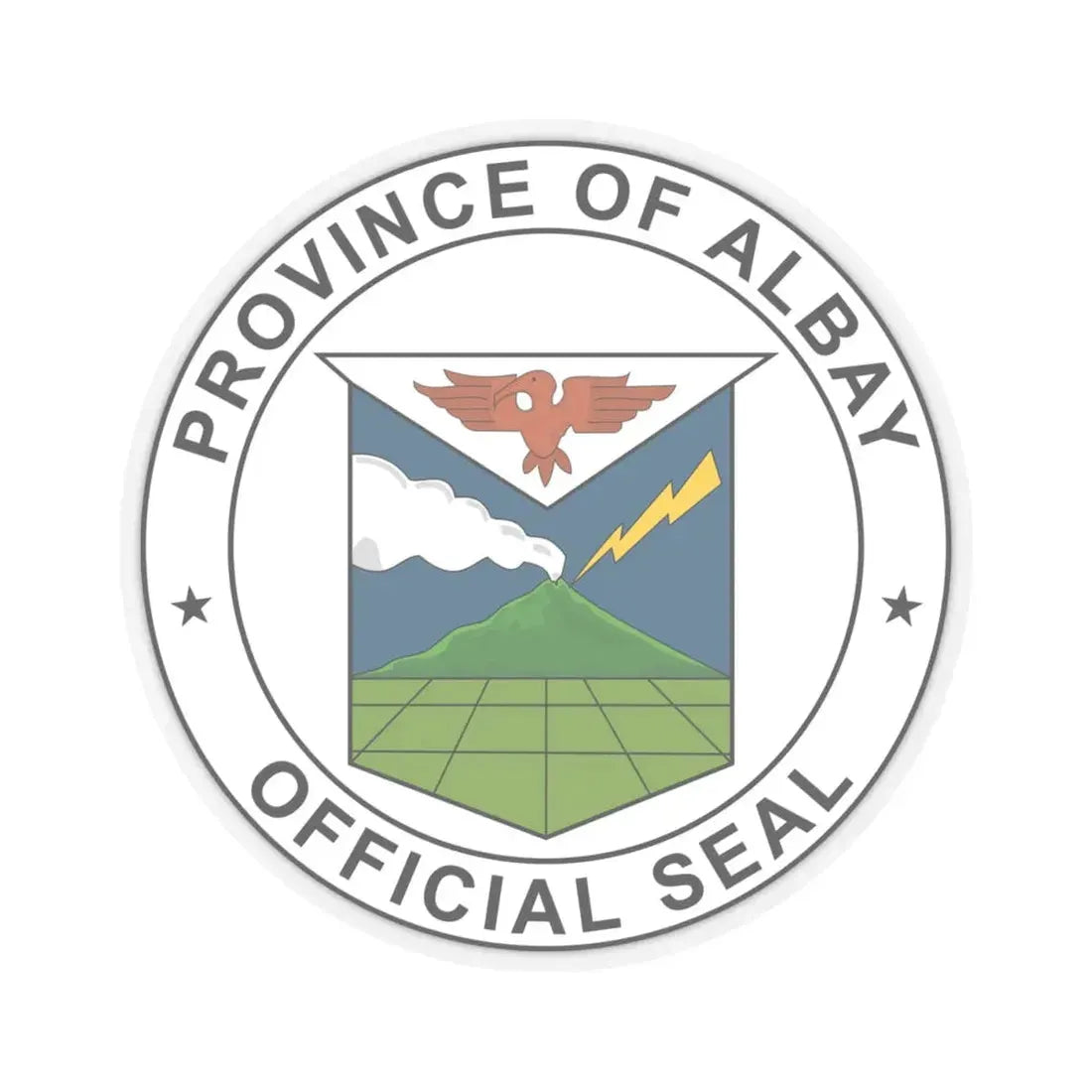 Seal of Albay (Philippines) STICKER Vinyl Kiss-Cut Decal 4 Inch Transparent - The Sticker Space