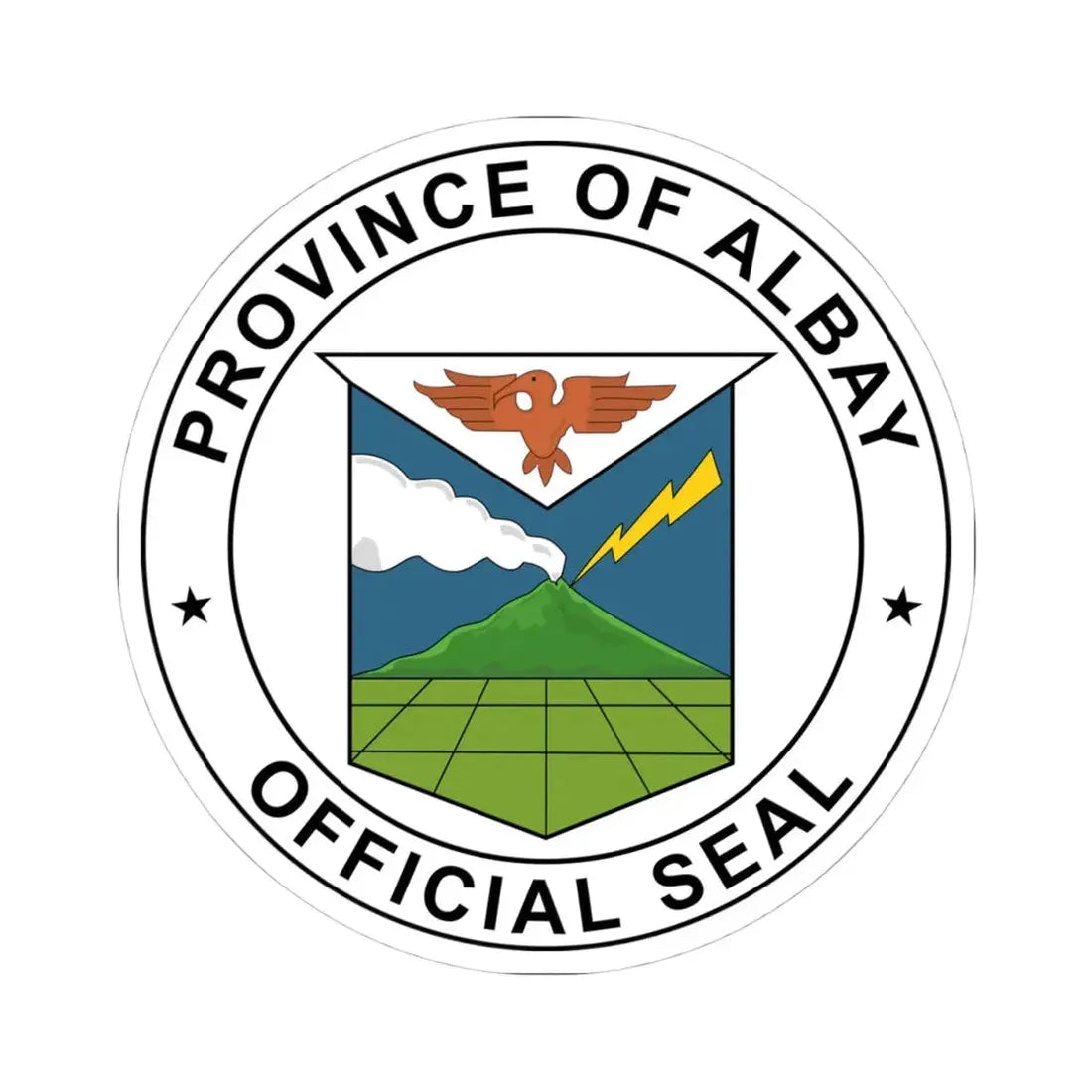 Seal of Albay (Philippines) STICKER Vinyl Kiss-Cut Decal 4 Inch White - The Sticker Space