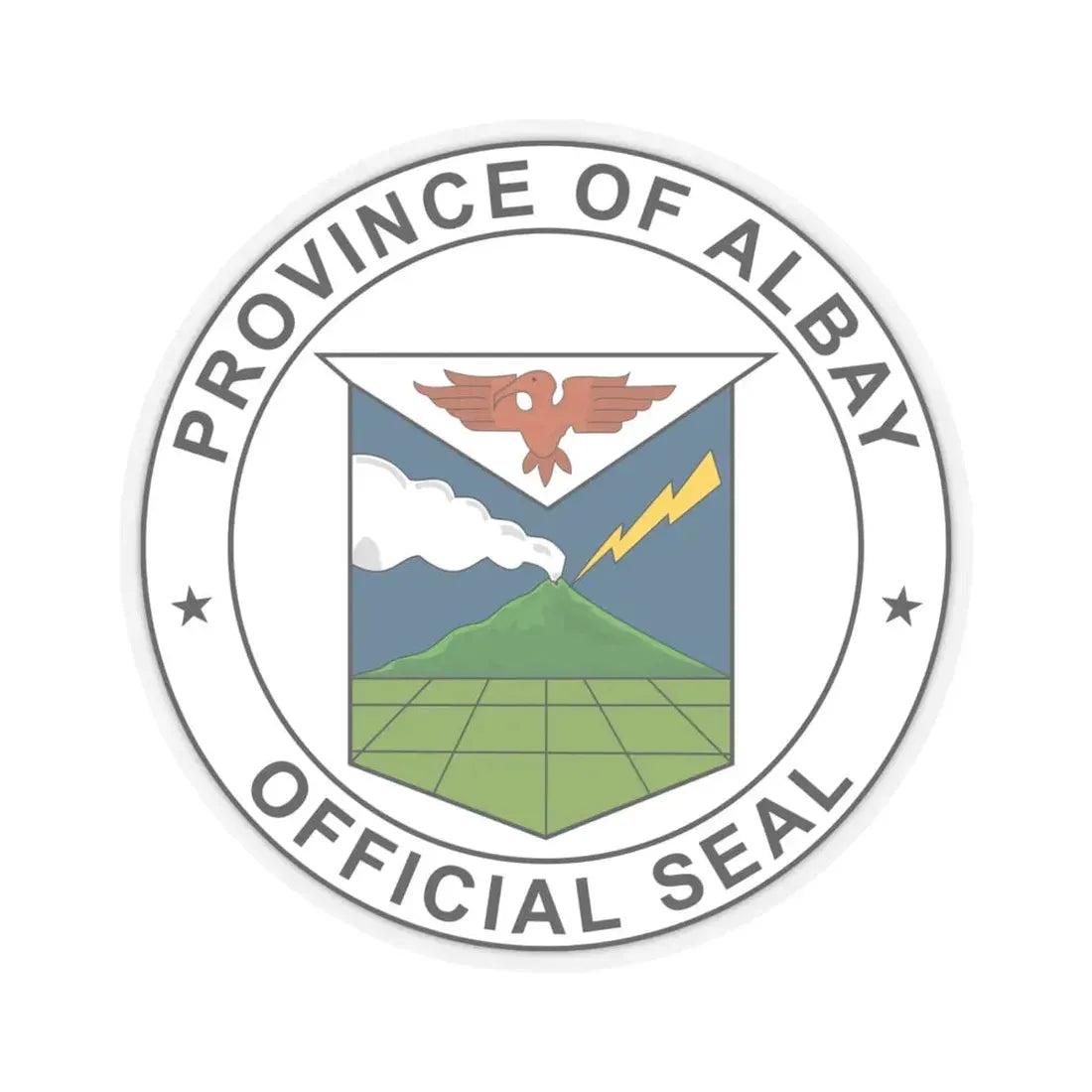 Seal of Albay (Philippines) STICKER Vinyl Kiss-Cut Decal 6 Inch Transparent - The Sticker Space