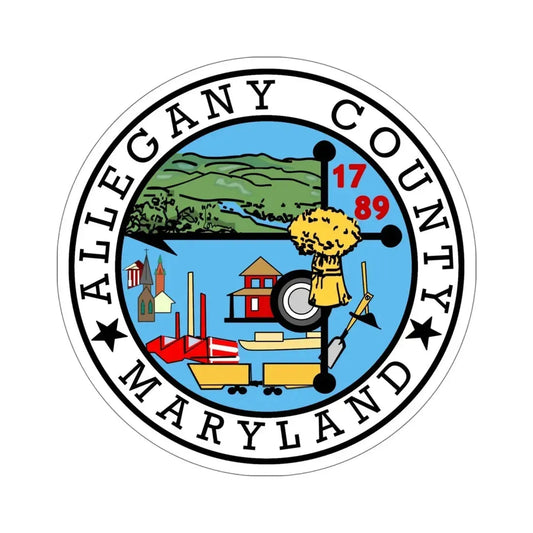 Seal of Allegany County, Maryland USA STICKER Vinyl Die-Cut Decal 6 Inch - The Sticker Space