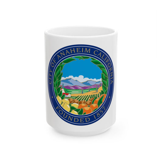 Seal of Anaheim California - White Coffee Mug-15oz-The Sticker Space