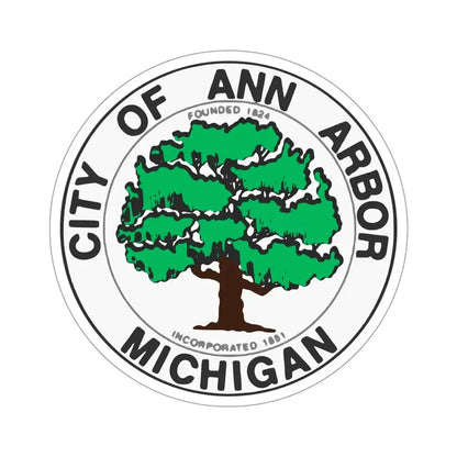 Seal of Ann Arbor Michigan USA STICKER Vinyl Die-Cut Decal 4 Inch - The Sticker Space